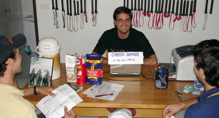 Cabeza Grande behind the desk in the New Office - photo by Siam Polo News