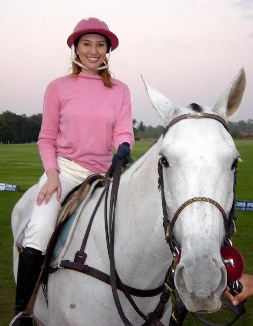 A new visitor at the polo club -- Khun Fay