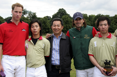 Prince William and Cambiaso with Khun Vichai, Top and Tal.