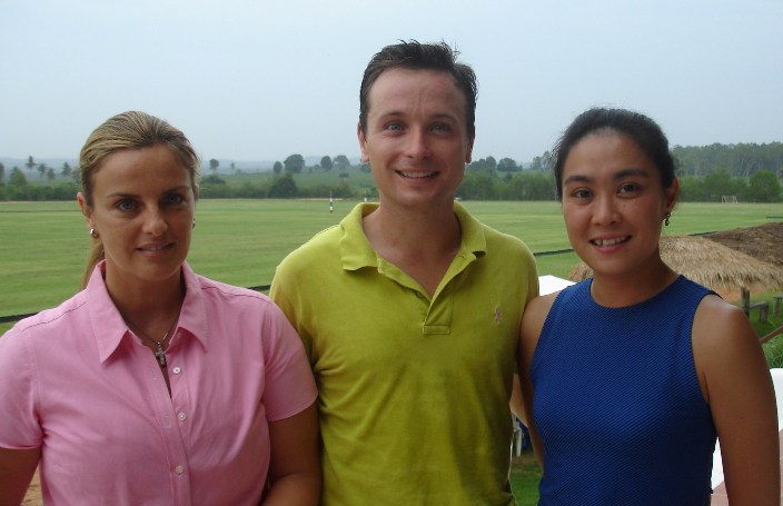 Louisa, Mario and Nippy at Siam Polo Park for the HORMEGAS CUP 2008