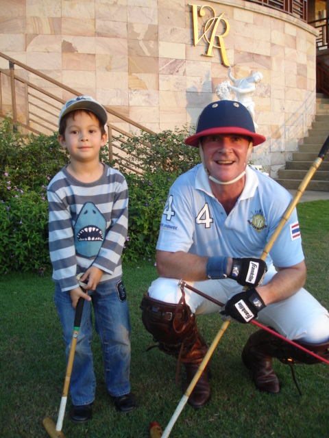 Jamie Woodward and son Tom