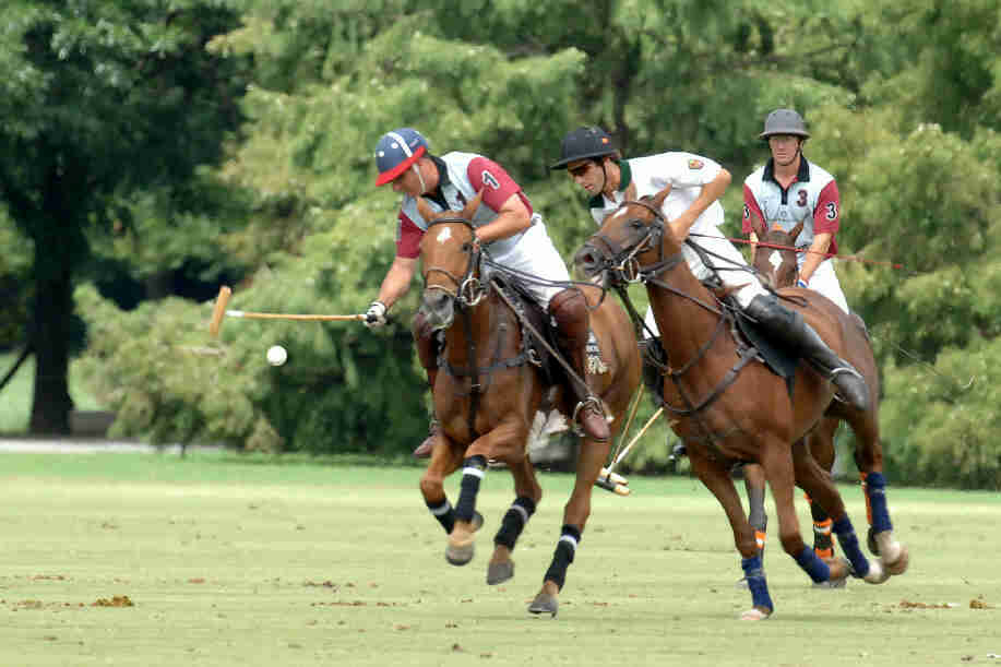 Henry Rourke playing Polo Leage with Agustine Merlos at Ellerstina in Argentina