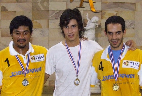 Most Improved Player (Khun Un) -- Mas Peligroso (Khun Santy) -- Mas Caballero (Khun Pepperoni) at the Gold Cup