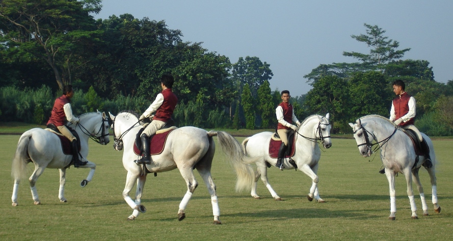 Bowo's Lucitanos performed at halftime during the Argentina-Indonesia competition
