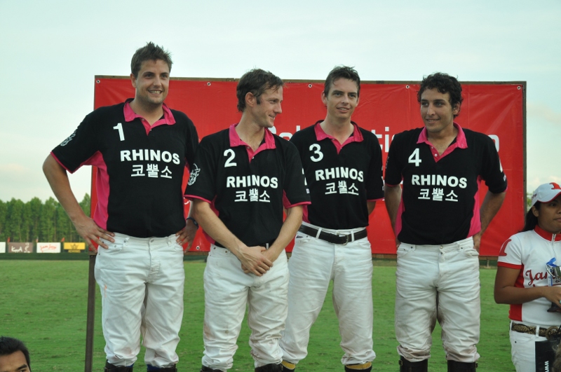 Stuart Wrigley and the Rhinos Polo Team